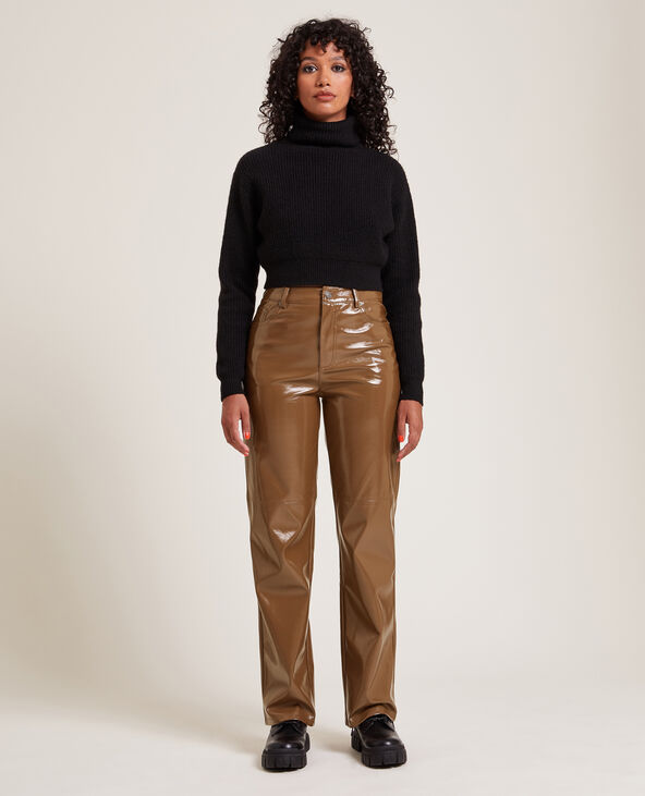 Pantalon droit vinyl taupe - Pimkie