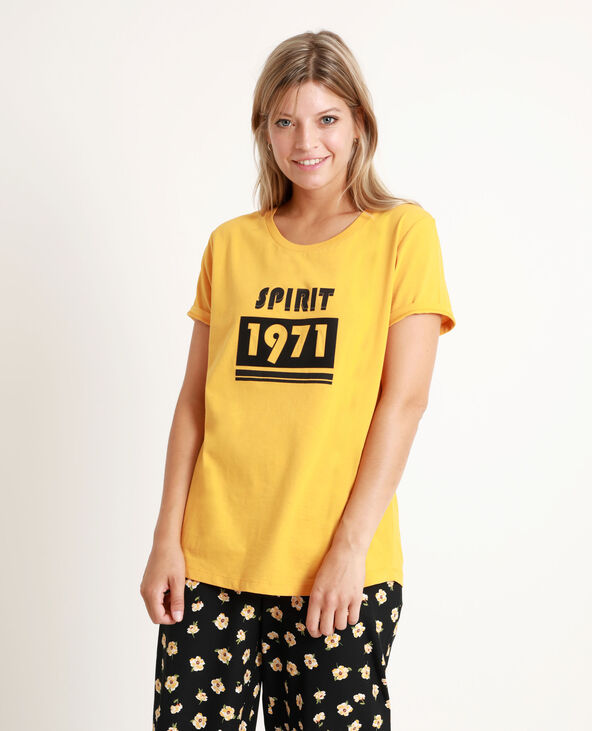 T-shirt imprimé orange - Pimkie