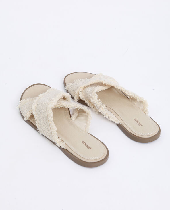 Sandales en tissu beige - Pimkie