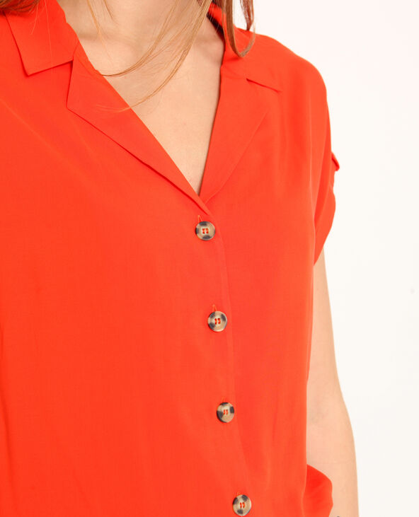 Chemise à manches courtes orange - Pimkie