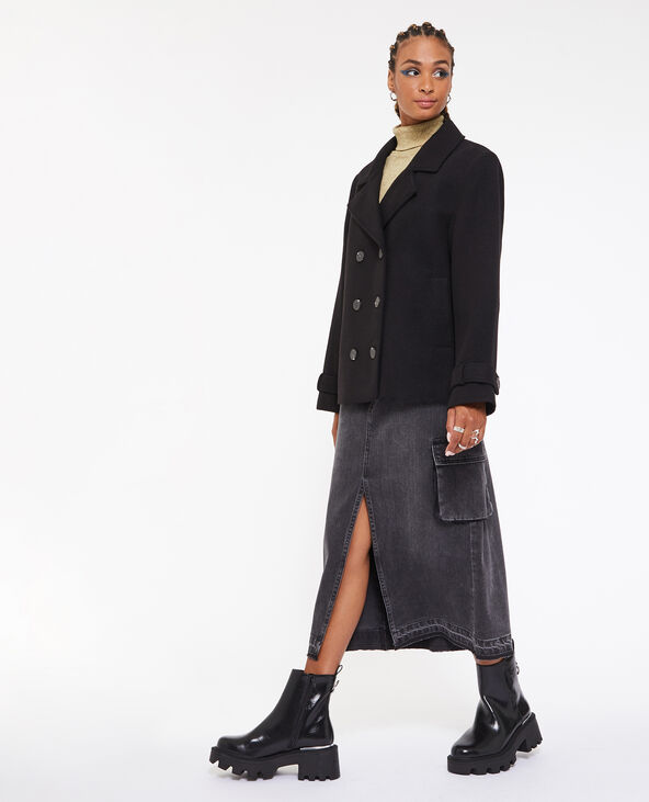 Manteau style caban noir - Pimkie