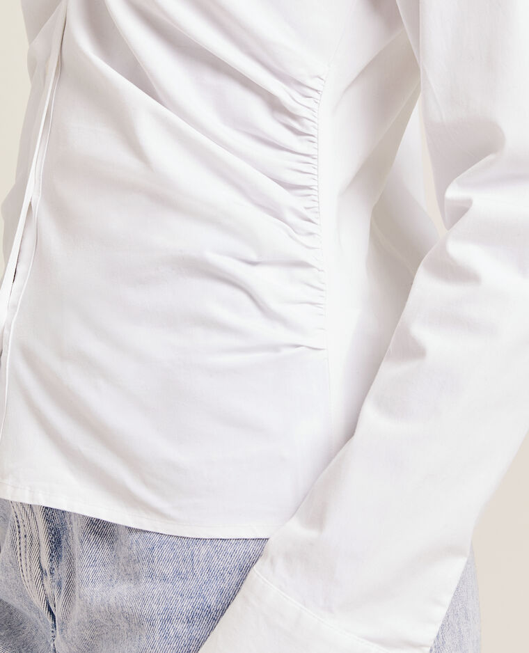 Chemise cintrée col V blanc - Pimkie