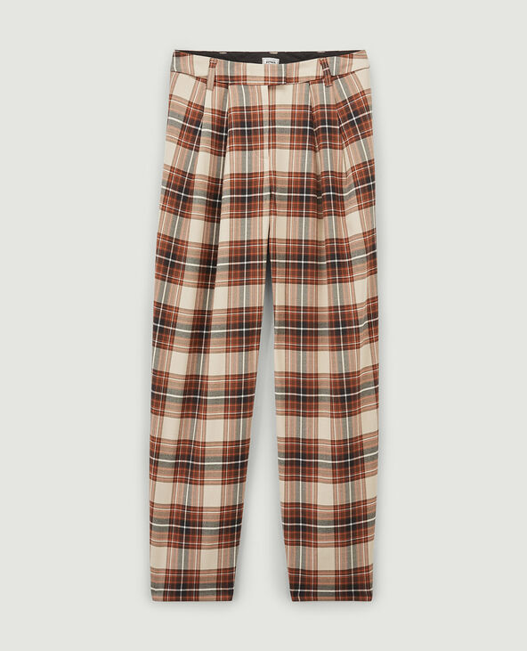 Pantalon large à pinces SMALL marron - Pimkie