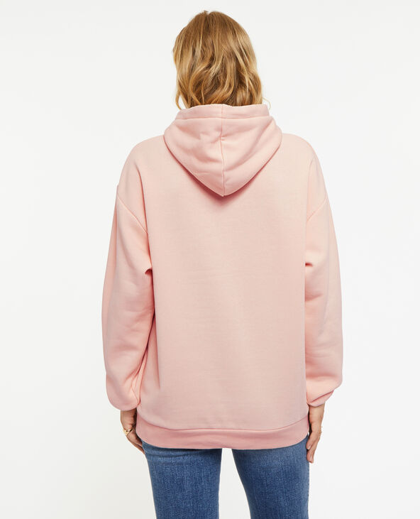 Sweat capuche oversize rose clair - Pimkie