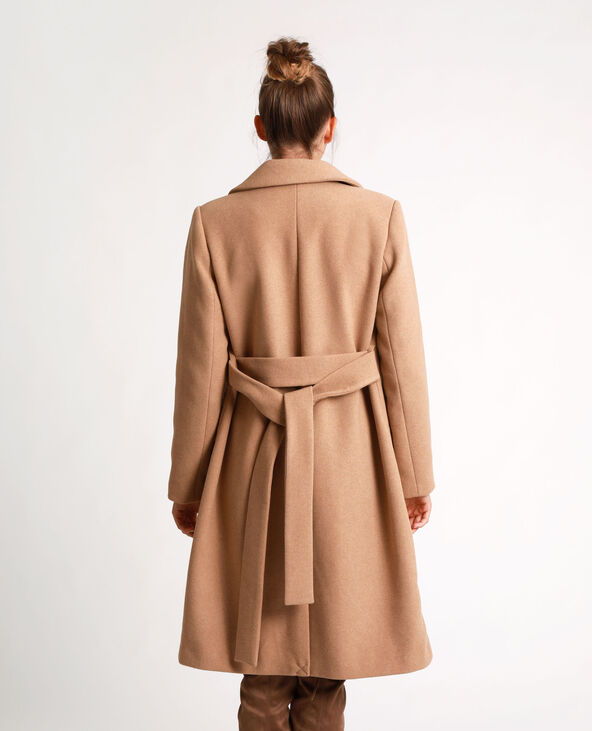 Manteau cintré camel femme online