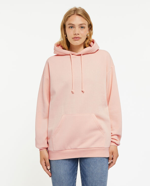 Sweat capuche oversize rose clair - Pimkie