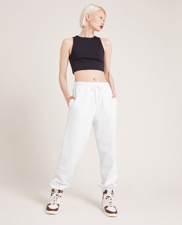 Pantalon de jogging en molleton blanc - Pimkie