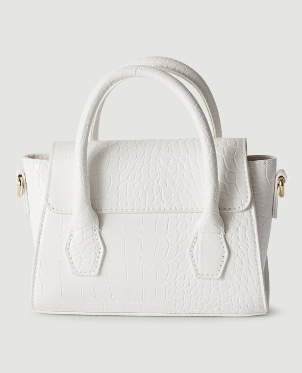 Mini sac boxy effet croco