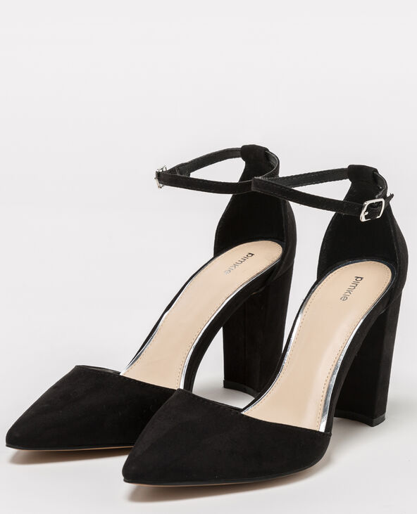 Escarpin noir bride cheville talon 5 cm outlet