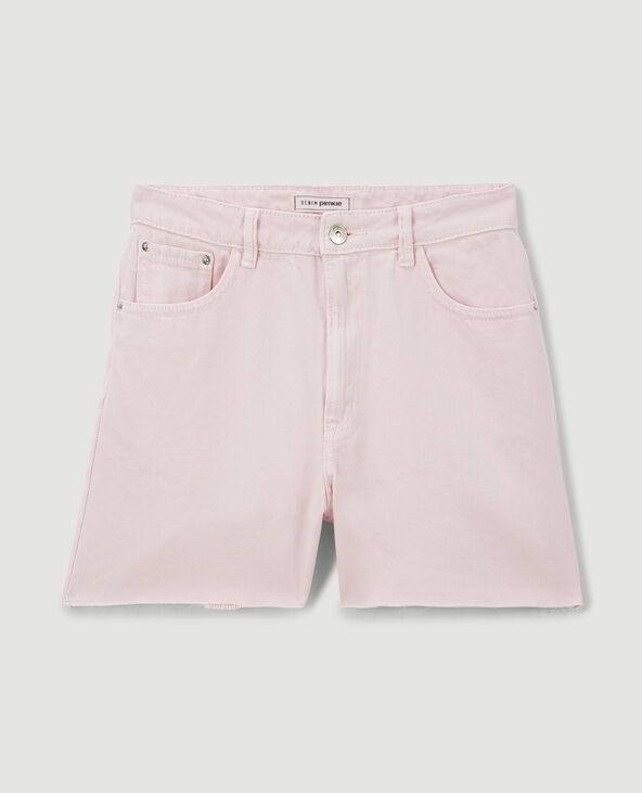 Short en jean taille haute rose - Pimkie