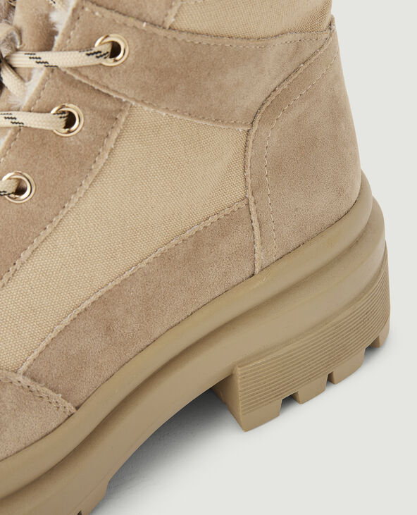 Bottines store fourrées lacets