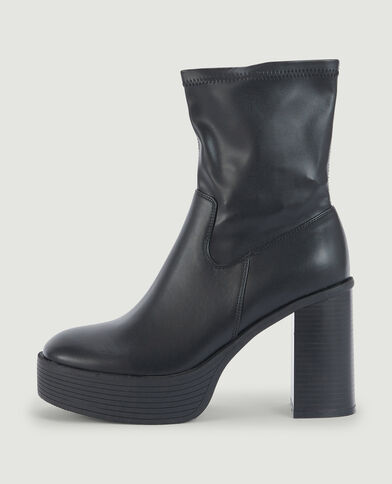 Boots plateforme haut talon noir - Pimkie