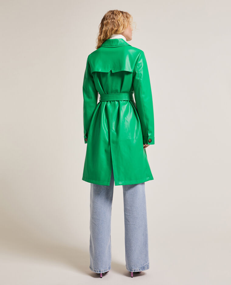 Trench droit en simili vert - Pimkie
