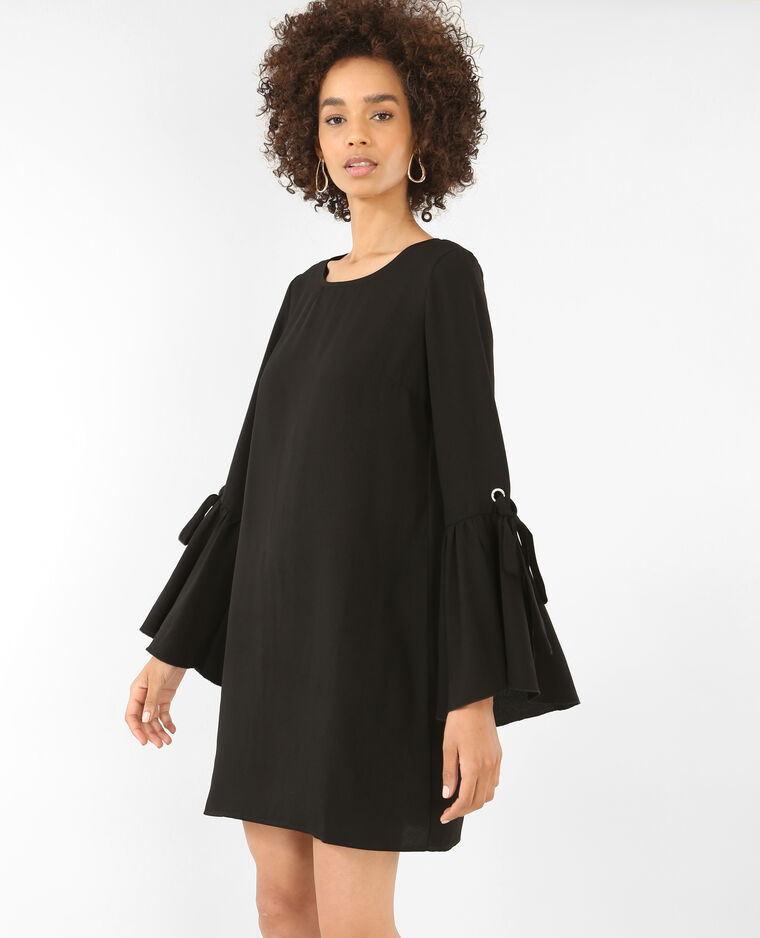 Soepelvallende Jurk Met Wijde Mouwen Zwart 780745899a08 Pimkie