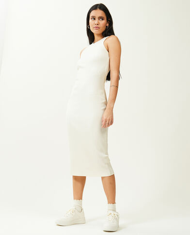 Robe débardeur maille côtelée écru - Pimkie
