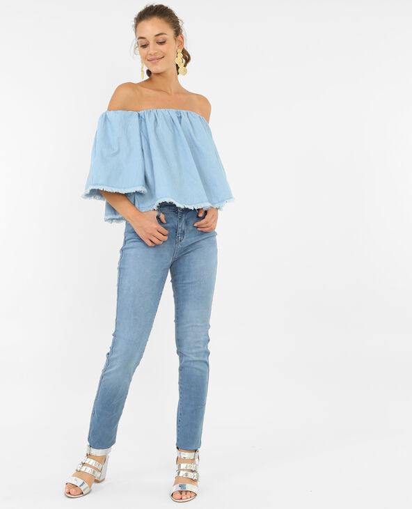 Blouse ample Jean bleached - Pimkie