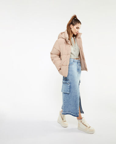 Doudoune avec capuche beige - Pimkie