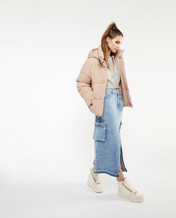 Doudoune avec capuche beige - Pimkie