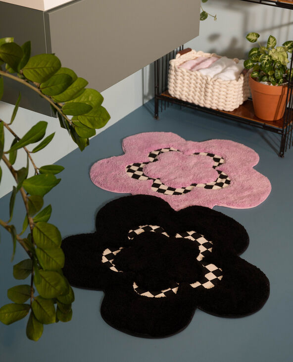 Tapis fleur damier lilas - Pimkie
