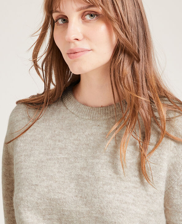 Pull maille col rond beige - Pimkie