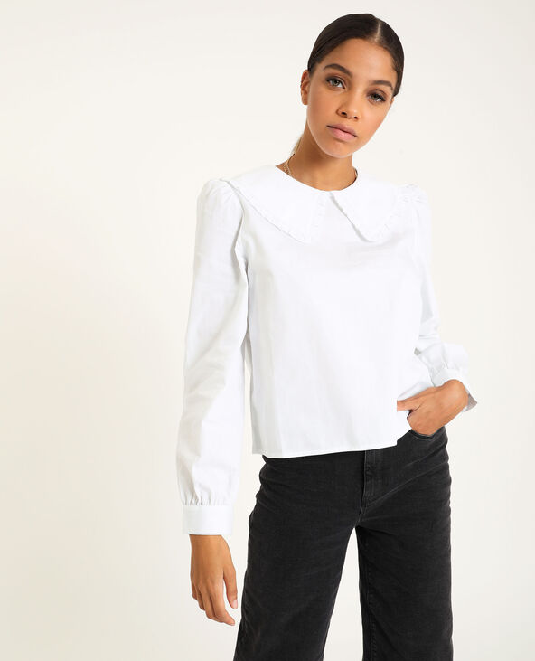 Chemise femme outlet grand col