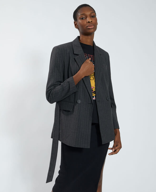 Blazer gris sales oversize