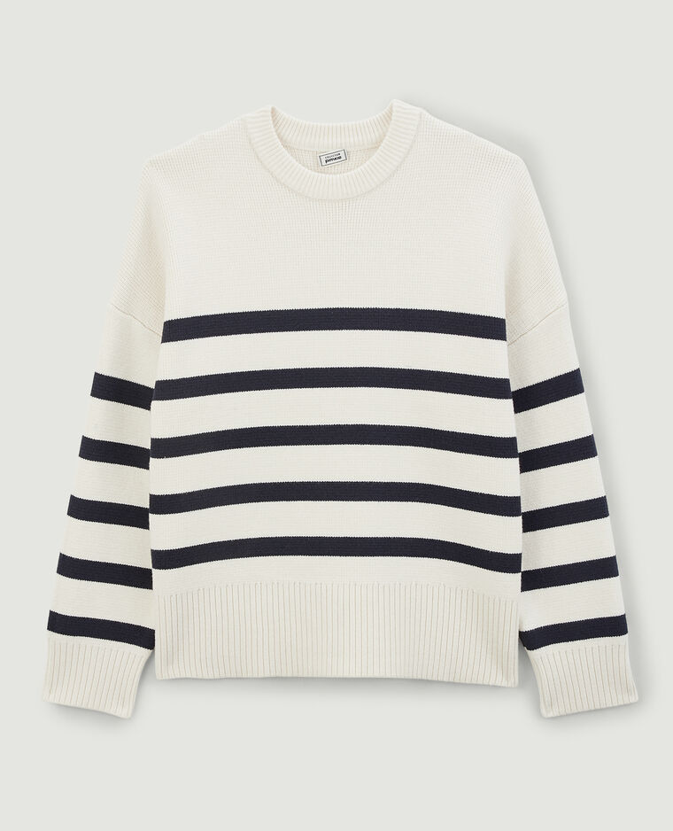 Pull marin en maille écru - Pimkie