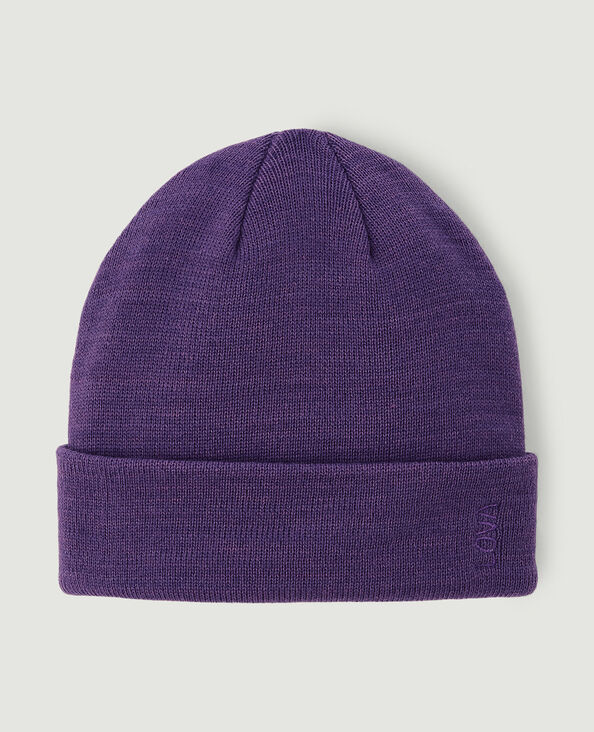 Bonnet avec revers violet - Pimkie