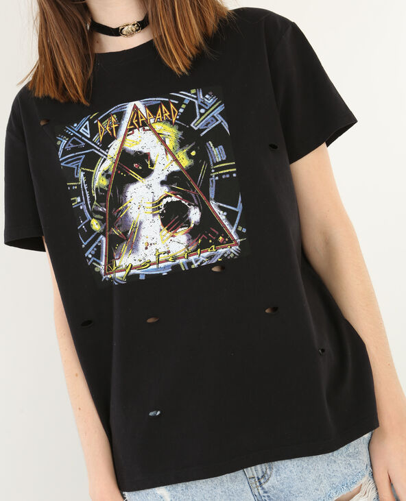 T-shirt Def Leppard noir - Pimkie