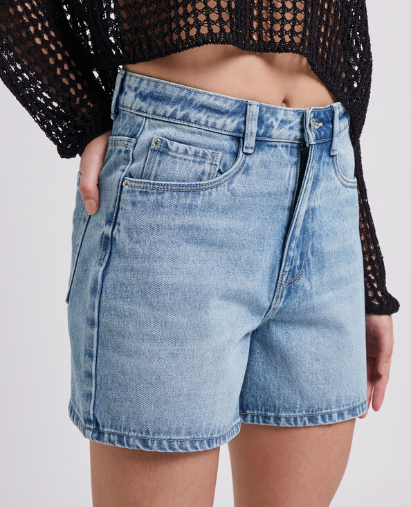 Short en jean taille haute bleu - Pimkie