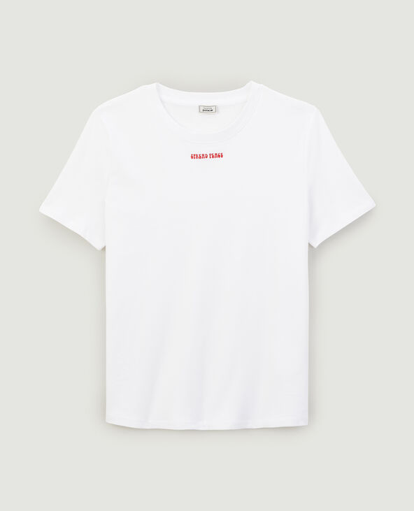 T-shirt basique avec broderie blanc - Pimkie