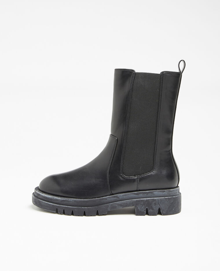 Boots faux cuir noir - Pimkie