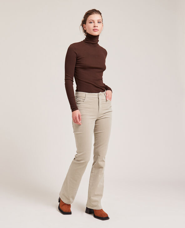 Pantalon flare en velours blanc - Pimkie