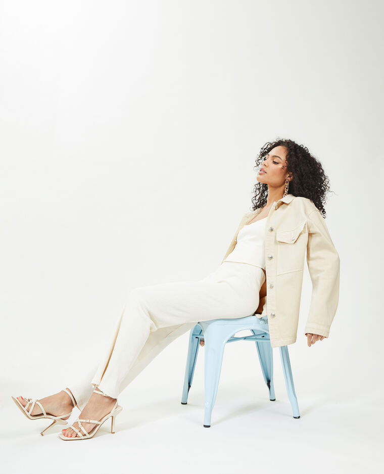 Surchemise en coton épais blanc - Pimkie