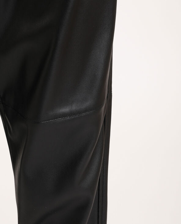 Pantalon en simili cuir noir - Pimkie