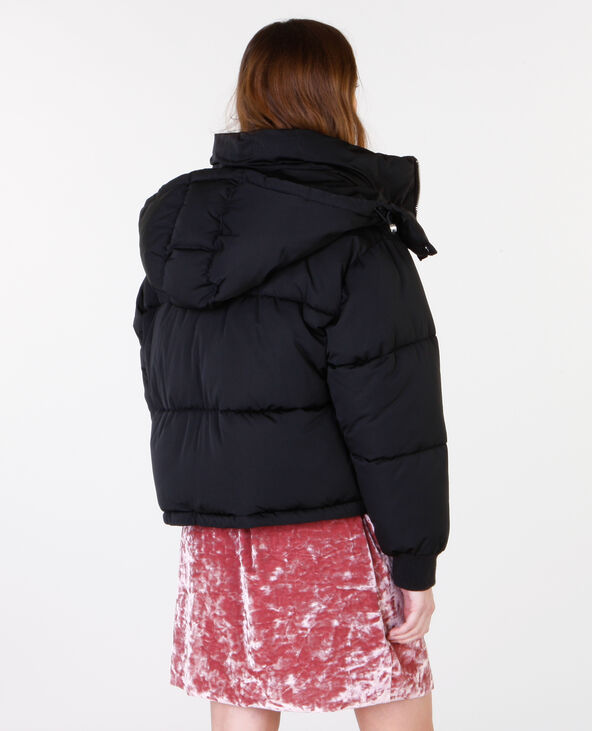 Doudoune courte top noir femme