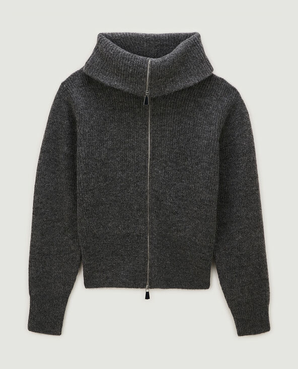 Gilet zippé col camionneur gris foncé - Pimkie