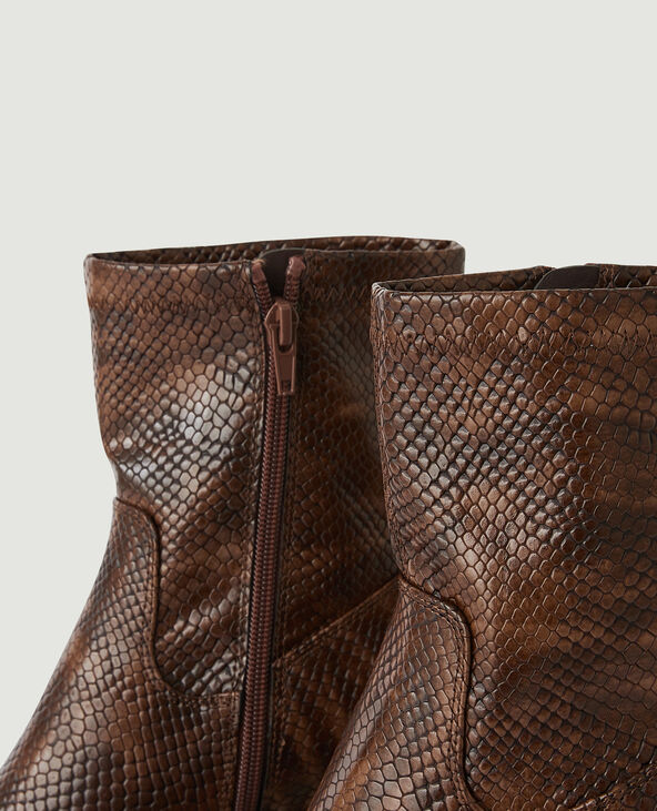 Bottines sales effet python