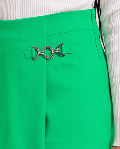 Jupe-short avec boucle métallique vert - Pimkie