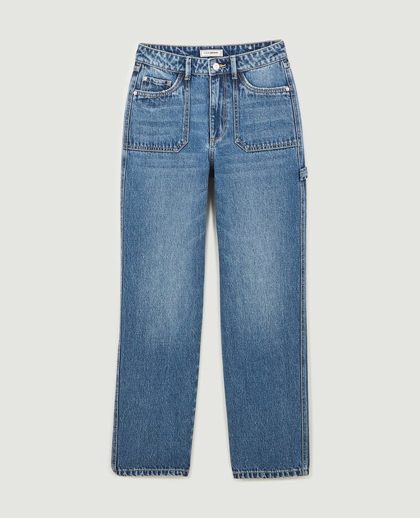 Jean droit taille haute bleu - Pimkie