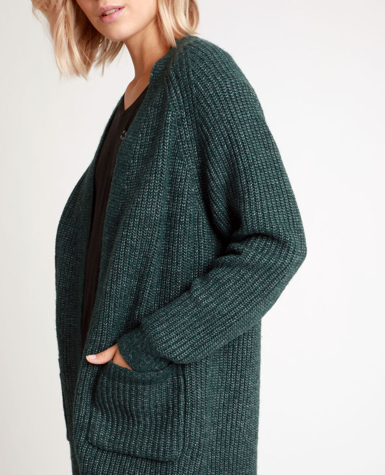 Gilet mi-long vert - 407612537A05 | Pimkie