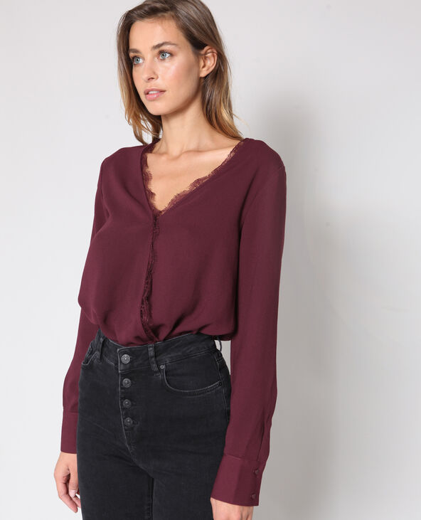 Chemisier bordeaux best sale