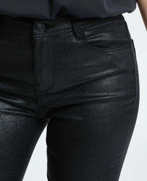 Pantalon skinny enduit noir - Pimkie