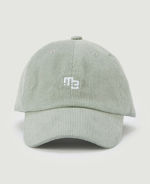 Casquette en velours brodée gris clair - Pimkie