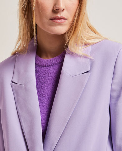 Veste blazer oversize en toile fluide lilas - Pimkie