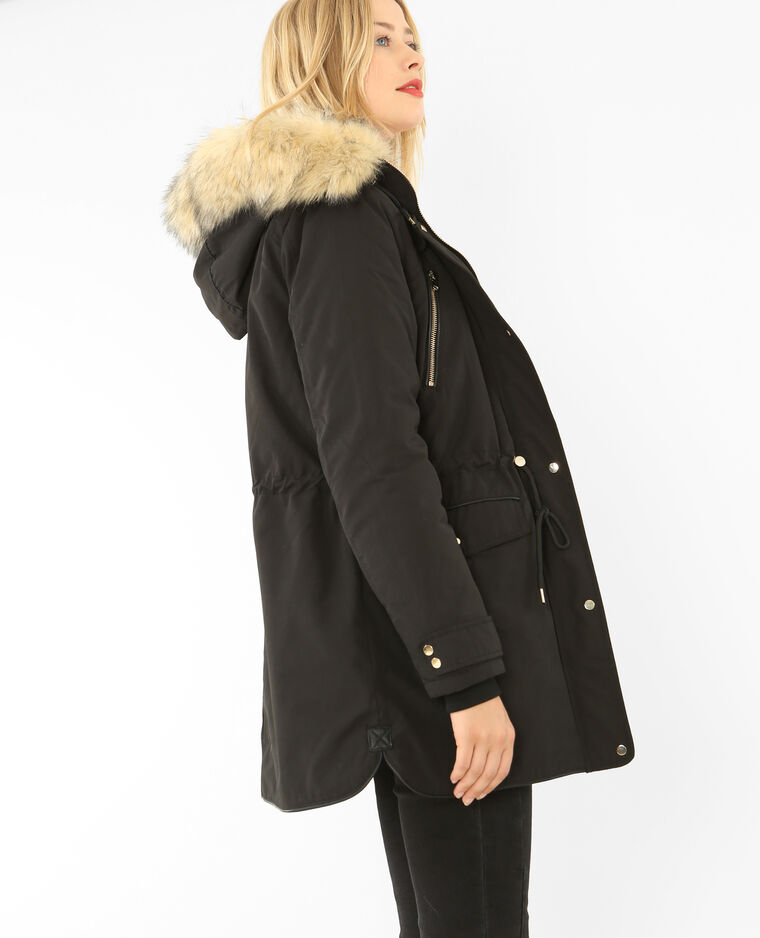 parka longue noir