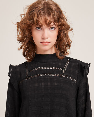 Robe housse détails brodés noir - Pimkie