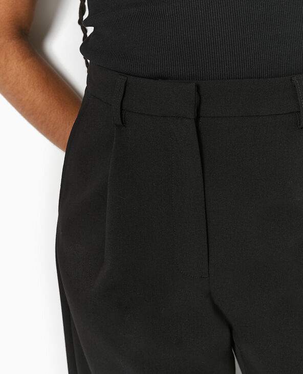 Pantalon droit avec pinces noir - Pimkie