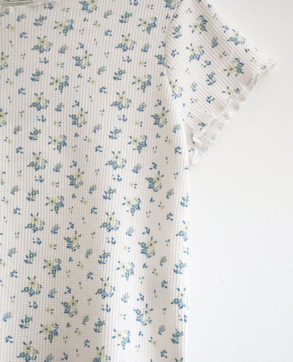 T-shirt imprimé fleuri blanc - Pimkie