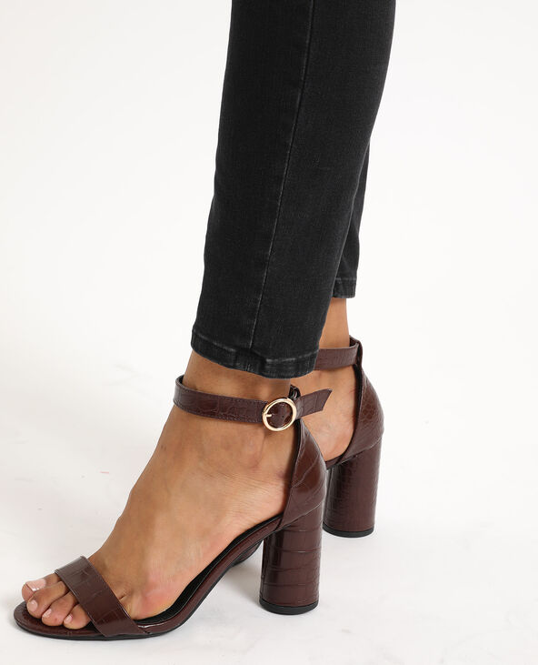Sandales croco marron - Pimkie